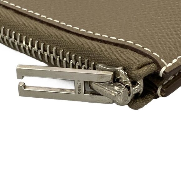 Auth HERMES Remix Combine - Etoupe Veau Epsom Square P Long Wallet - Picture 9 of 10